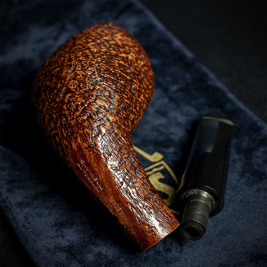 Savinelli Autograph (Limited Edition) Sandblast Brown Briar Pipe - 05