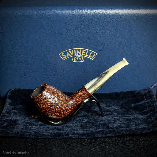 Savinelli Autograph (Limited Edition) Sandblast Brown Briar Pipe - 06