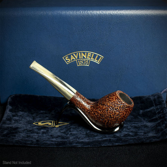 Savinelli Autograph (Limited Edition) Sandblast Brown Briar Pipe - 06