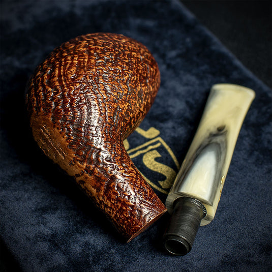Savinelli Autograph (Limited Edition) Sandblast Brown Briar Pipe - 06