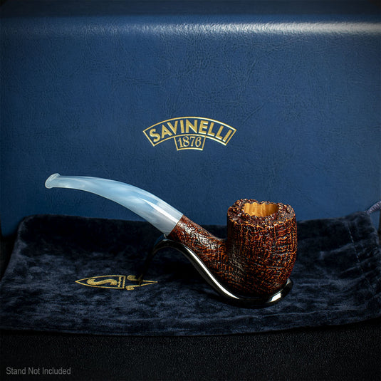 Savinelli Autograph (Limited Edition) Sandblast Brown Briar Pipe - 09