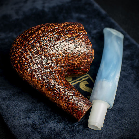 Savinelli Autograph (Limited Edition) Sandblast Brown Briar Pipe - 09