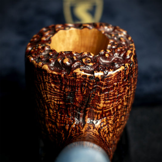 Savinelli Autograph (Limited Edition) Sandblast Brown Briar Pipe - 09