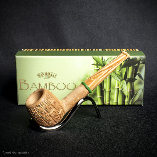 Savinelli Bamboo Rusticated Natural 207 - 6mm Briar Pipe