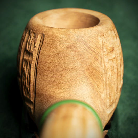 Savinelli Bamboo Rusticated Natural 626 - 6mm Briar Pipe