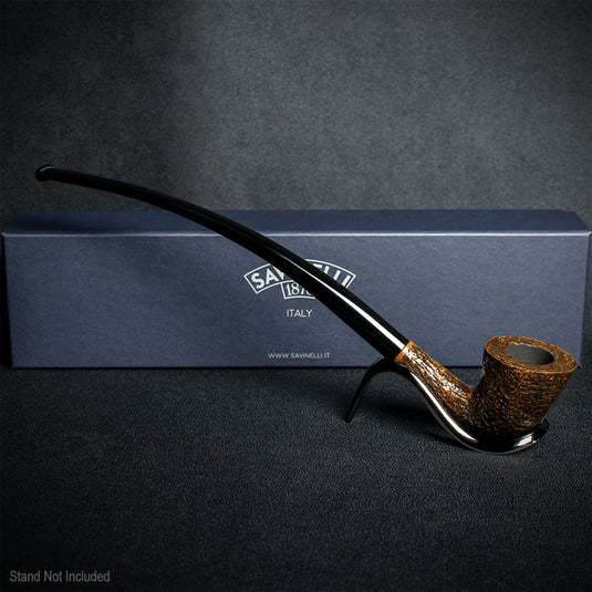 Savinelli Brownblast Churchwarden Briar Pipe - 921 6mm