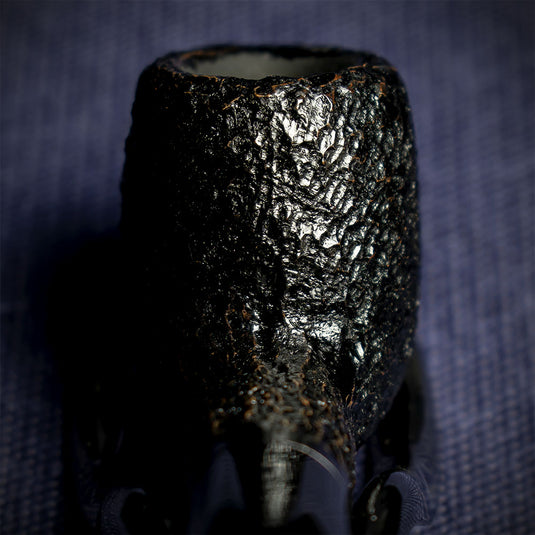 Savinelli Black Rusticated Churchwarden Briar Pipe - 901 6mm