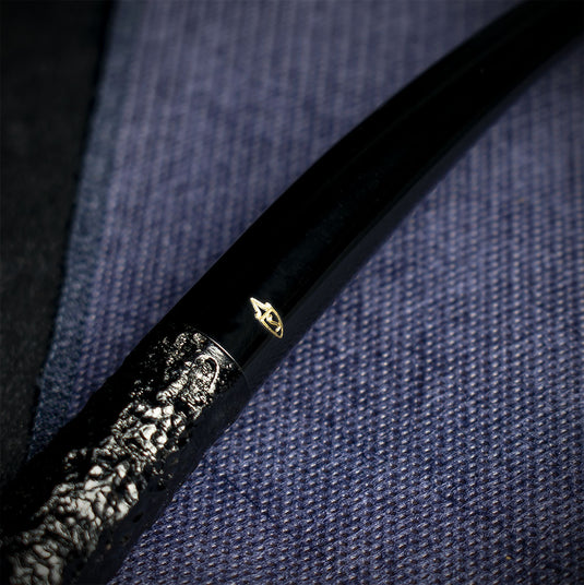 Savinelli Black Rusticated Churchwarden Briar Pipe - 921 6mm