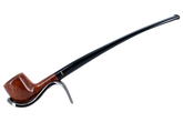 Savinelli Brown Smooth Churchwarden Briar Pipe - 901 6mm