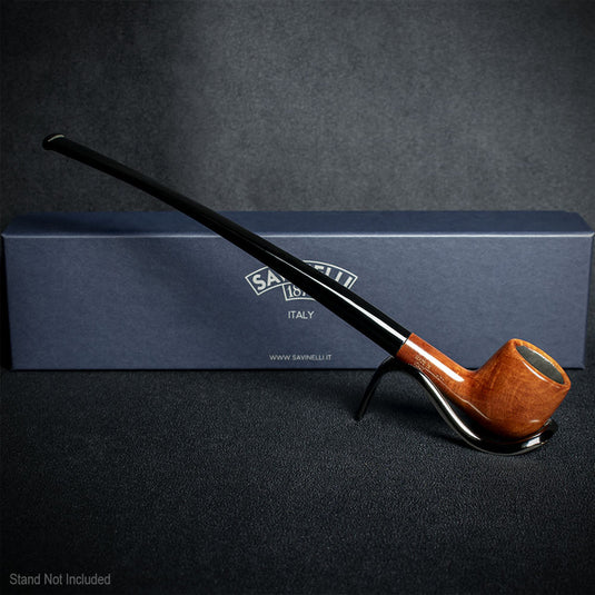 Savinelli Brown Smooth Churchwarden Briar Pipe - 901 6mm