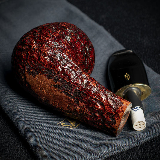 Savinelli Lollo Rusticated Brown (Marrone) 01 - 6mm Briar Pipe