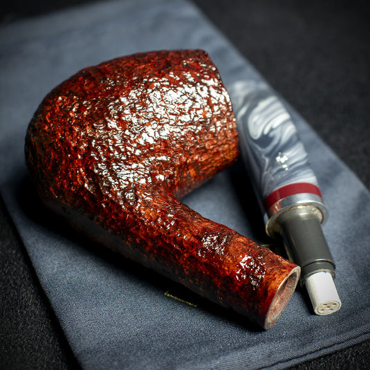 Savinelli Lunaria Rustic Briar Smoking Pipe - Shape 670 6mm