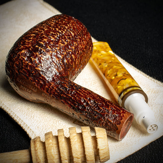 Savinelli Miele Rusticata Brownblast 111 - 6mm Briar Pipe