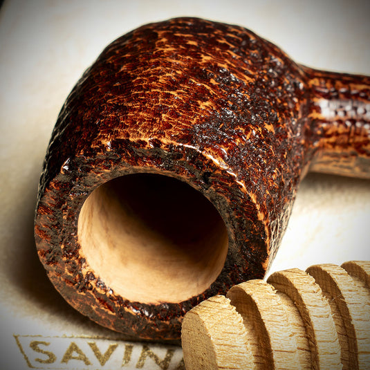 Savinelli Miele Rusticata Brownblast 111 - 6mm Briar Pipe