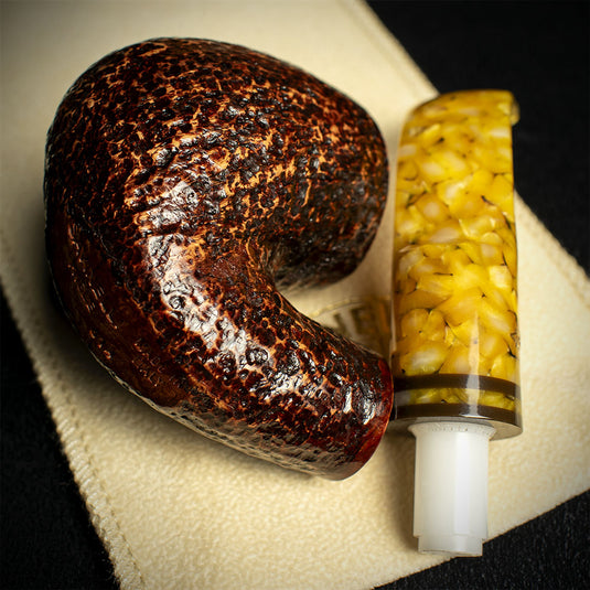 Savinelli Miele Rusticata Brownblast 614 - 6mm Briar Pipe