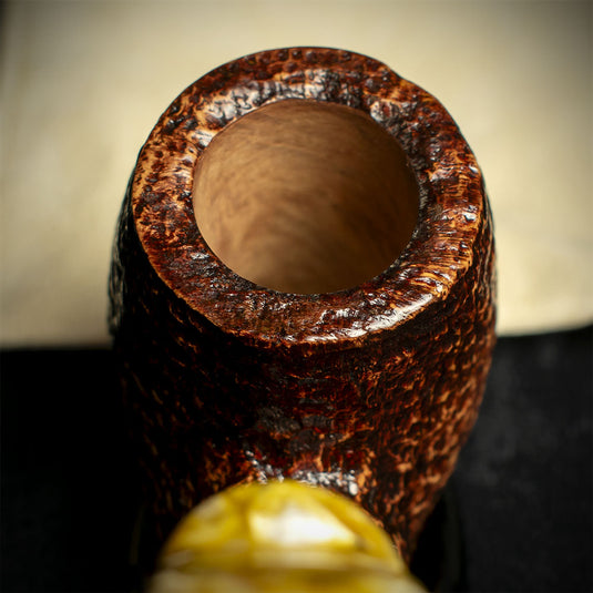 Savinelli Miele Rusticata Brownblast 614 - 6mm Briar Pipe