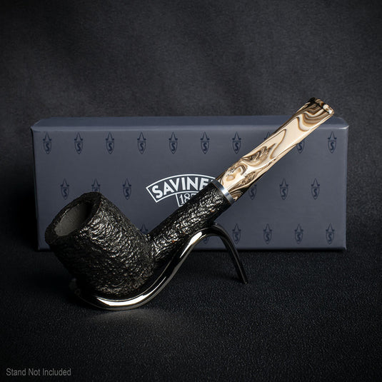 Savinelli Morellina Rustic Black 114R - 6mm Briar Pipe