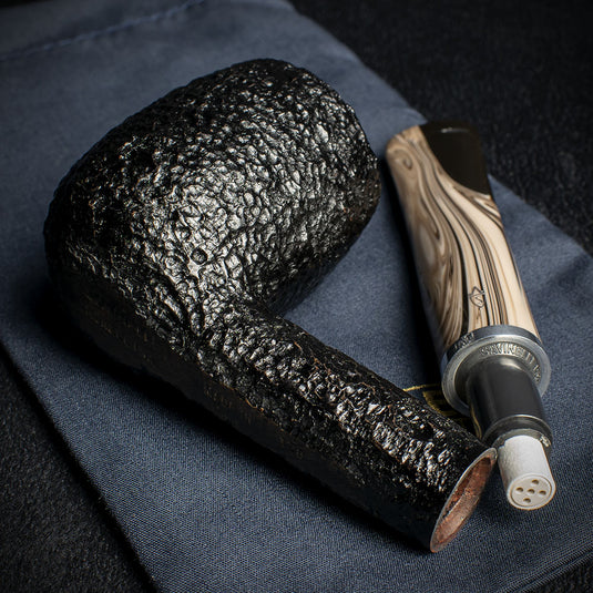 Savinelli Morellina Rustic Black 128R - 6mm Briar Pipe