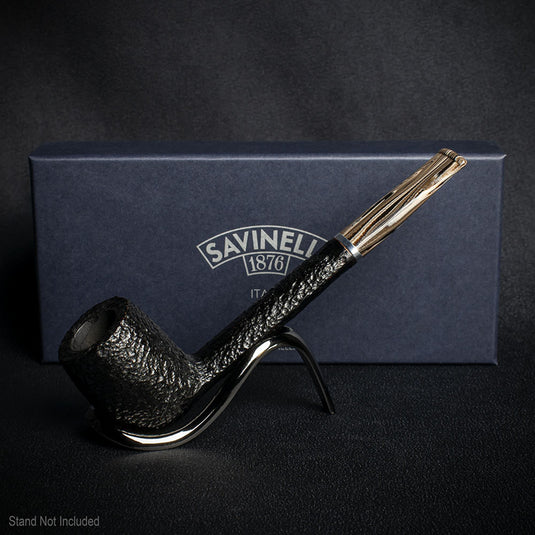 Savinelli Morellina Rustic Black 802R - 6mm Briar Pipe