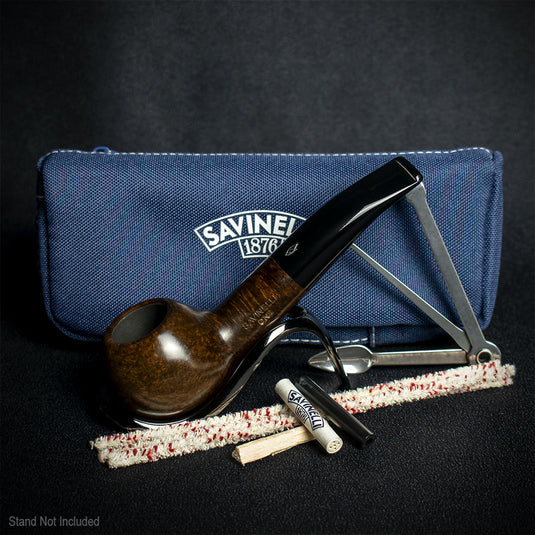 Savinelli One Smooth Brown 321 Pipe Starter Kit