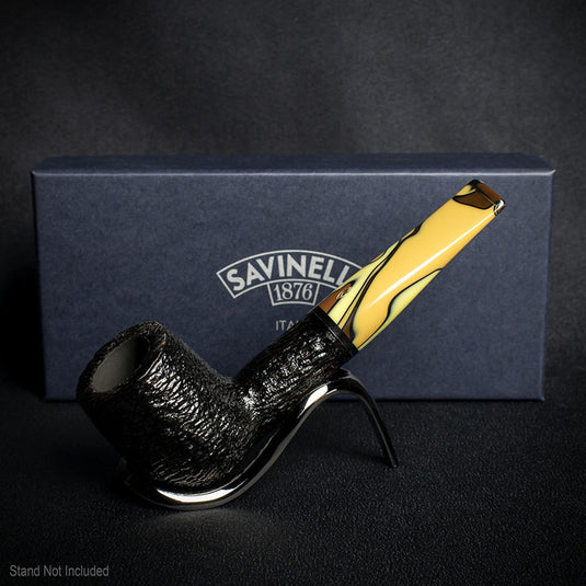 Savinelli Paloma Rustic Black 101 - 6mm Briar Pipe