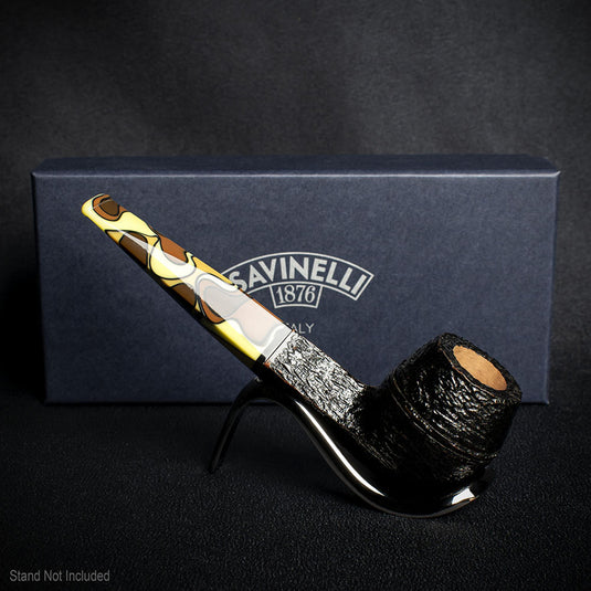 Savinelli Paloma Rustic Black 510 - 6mm Briar Pipe