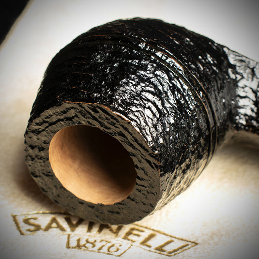 Savinelli Paloma Rustic Black 510 - 6mm Briar Pipe