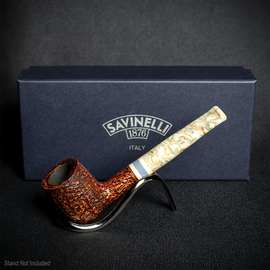 Savinelli Sasso Rusticated 106 - 6mm Briar Pipe
