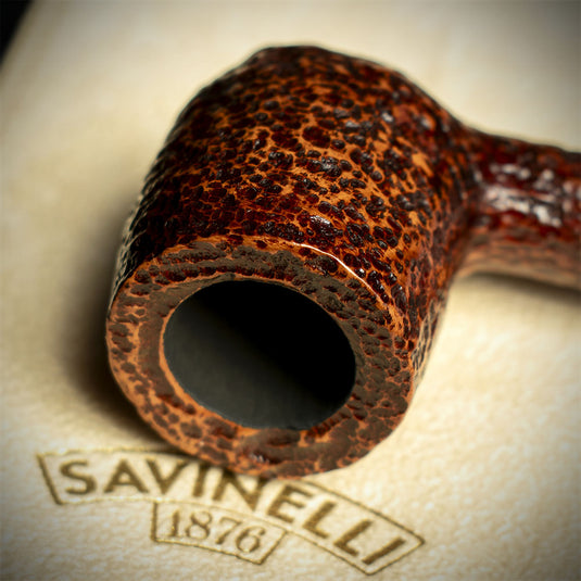 Savinelli Sasso Rusticated 106 - 6mm Briar Pipe