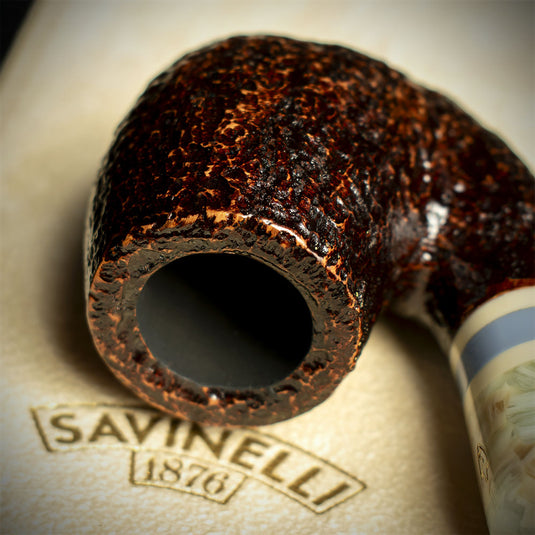 Savinelli Sasso Rusticated 614 - 6mm Briar Pipe