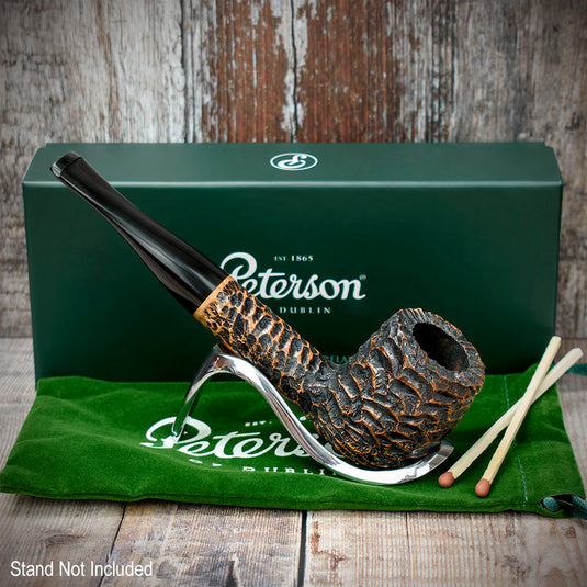 Aran Rusticated Briar Smoking Pipe By Peterson of Dublin - Shape No.106