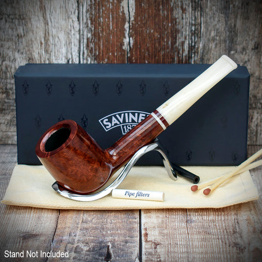 Savinelli Avorio Smooth Burgundy 111 - 6mm Briar Pipe