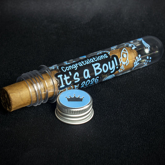 Congratulations its a Boy Celebration Cigar Gift Tube + Smoke-King Robusto