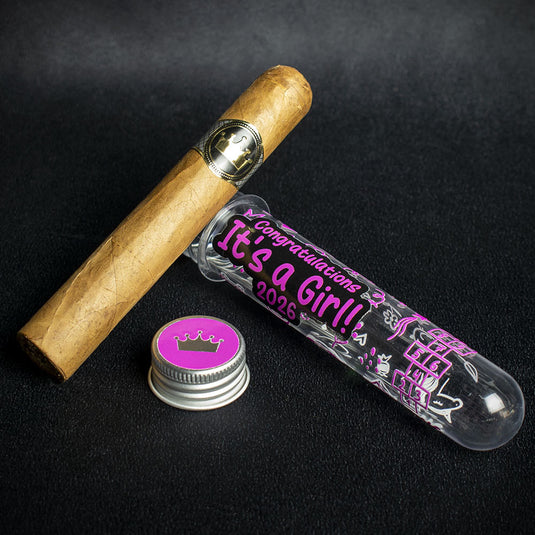 Congratulations its a Girl Celebration Cigar Gift Tube + Smoke-King Robusto