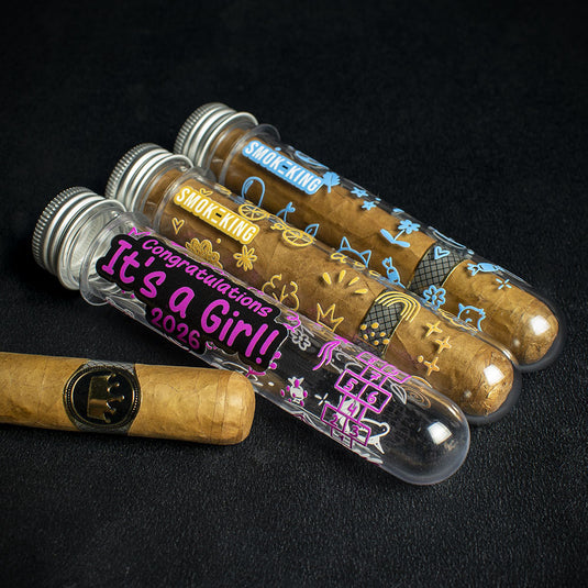 Congratulations its a Girl Celebration Cigar Gift Tube + Smoke-King Robusto