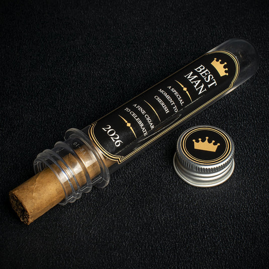The Best Man Wedding Cigar - (Black Gift Tube) + Smoke-King Corona