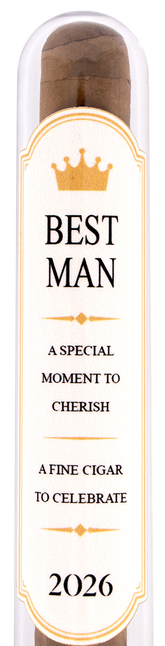 The Best Man Wedding Cigar - (Cream Gift Tube) + Smoke-King Corona