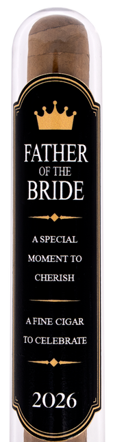 Father Of The Bride Wedding Cigar (Black Gift Tube) + Smoke-King Corona