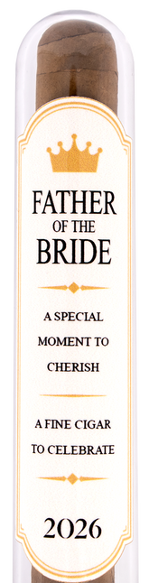 Father Of The Bride Wedding Cigar (Cream Gift Tube) + Smoke-King Corona