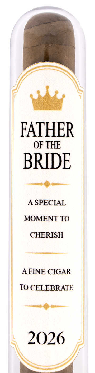 Father Of The Bride Wedding Cigar (Cream Gift Tube) + Smoke-King Corona