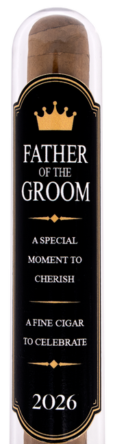 Father Of The Groom Wedding Cigar (Black Gift Tube) + Smoke-King Corona