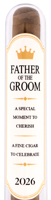 Father Of The Groom Wedding Cigar (Cream Gift Tube) + Smoke-King Corona