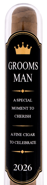 The Groomsman Wedding Cigar (Black Style Gift Tube) + Smoke-King Corona