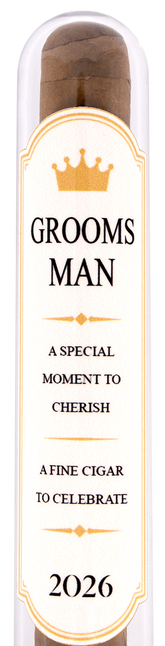 The Groomsman Wedding Cigar (Cream Gift Tube) + Smoke-King Corona