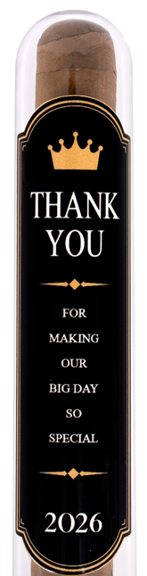 Wedding Cigar Gift Tube - Thank You - Black