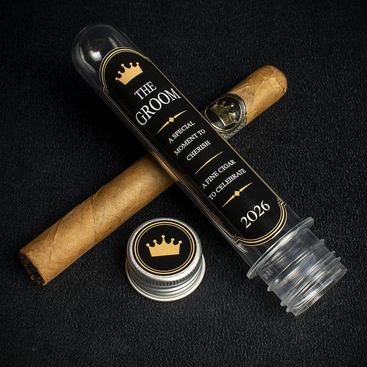 The Groom Wedding Cigar (Black Gift Tube) + Smoke-King Corona