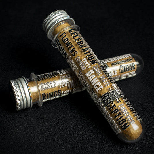 Wedding Cigar Gift Tube + Smoke-King Robusto - The Groom