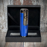 Honest Lewis Cigar Lighter - Blue & Chrome