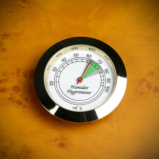 Sikarlan Burl Wood Veneer Humidor - 40 Cigars