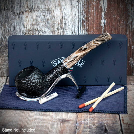 Savinelli Morellina Rustic Black (315R) 6mm - Briar Pipe